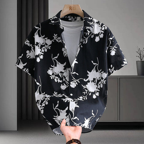 Summer Short Sleeve Shirt Men's Casual Hawaiian Style