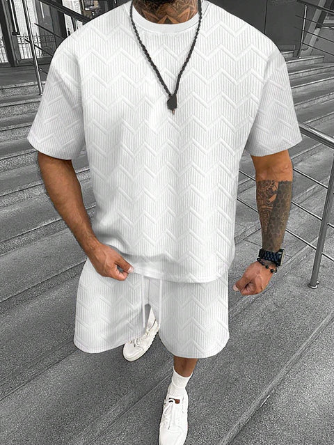 Men's Short Sleeve Shorts Simple Comfortable Cool Suit