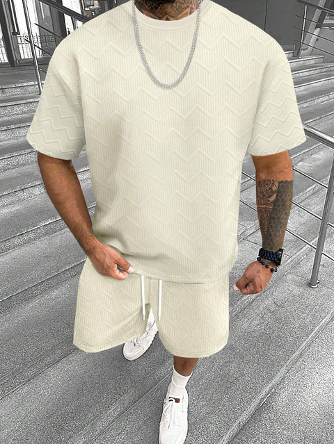 Men's Short Sleeve Shorts Simple Comfortable Cool Suit