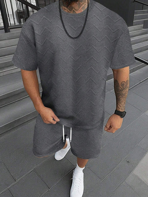 Men's Short Sleeve Shorts Simple Comfortable Cool Suit