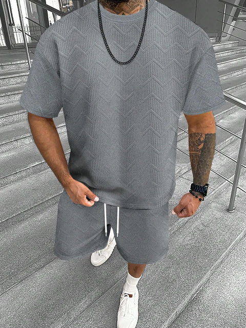 Men's Short Sleeve Shorts Simple Comfortable Cool Suit