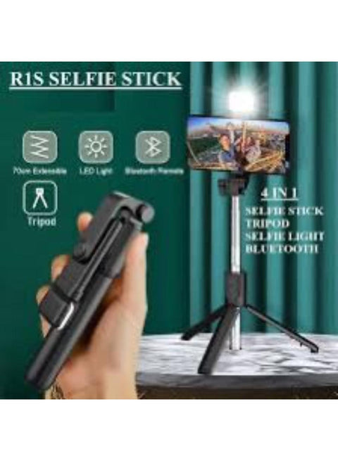Multifunctional Selfie Stick Black Lightweight Portable Tripod