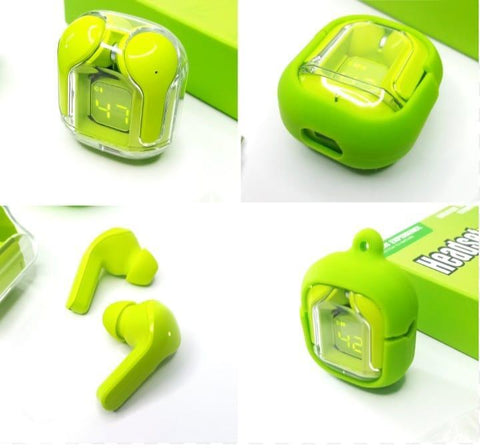 Wireless Bluetooth 5.3 Earbuds Green Active Noise Cancellation