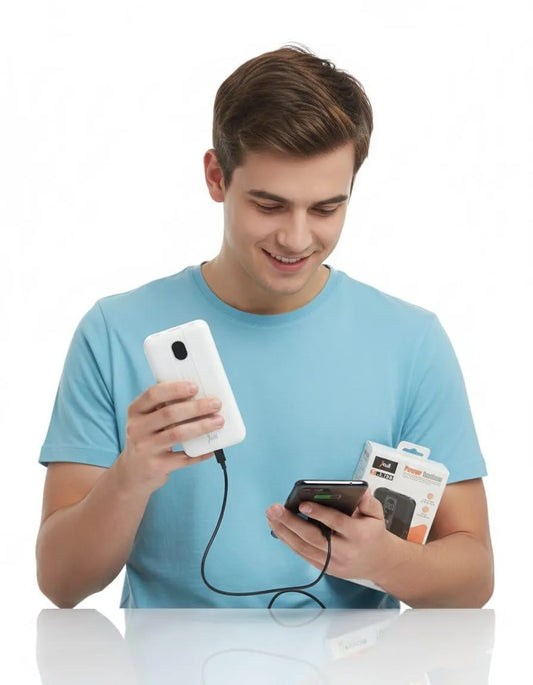 Portable, Travel, Pocket-Size, Lightweight, Indicator Lights, Two Usb Ports, Slim, Flashlight, Compact Power Bank 22.5