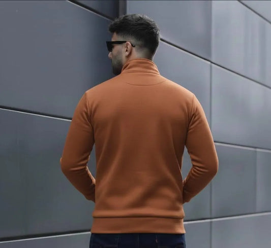 1 Pc Men's Fleece Plain Fleece Jacket