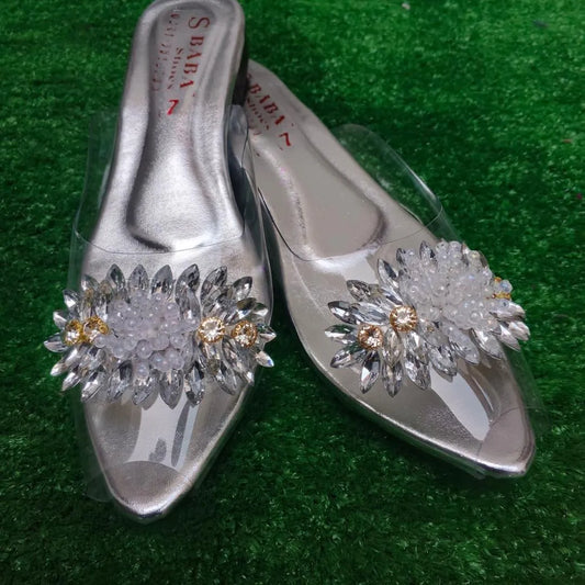 TRANSPARENT HALF SLIPPERS