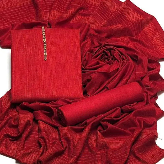 3 Pcs Women's Unstitched Embroidered Suit