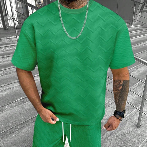 Men's Short Sleeve Shorts Simple Comfortable Cool Suit