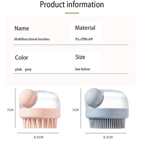 Shampoo Brush Bath Scalp Brush Massage Soft Brush Silicone Head Scrubber Scalp Scratcher Dandruff Silicone Body Scrubber Men Massage Combs