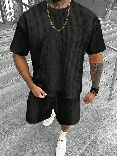 Men's Short Sleeve Shorts Simple Comfortable Cool Suit